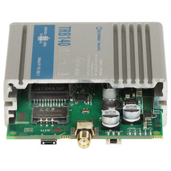 Gateway 4G/LTE industrial Gigabit Ethernet com suporte para protocolos Modbus, DLMS, DNP3, OPC UA Teltonika TRB140