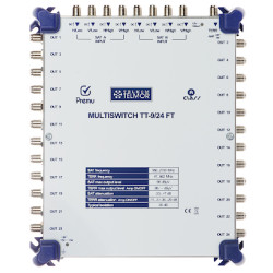 Multiswitch cascadabil 9 intrări / 24 ieșiri RTV/SAT TELMOR TT-9/24-FT-PREMU