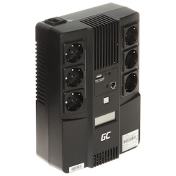 UPS szünetmentes tápegység 600 VA AGM akkumulátorral és LCD kijelzővel Green Cell UPS06