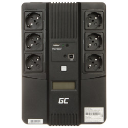 เครื่องสำรองไฟ UPS 600 VA พร้อมแบตเตอรี่ AGM และจอแสดงผล LCD Green Cell UPS06