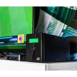 Sursă UPS 1000 VA Power Proof Line-Interactive AVR cu afișaj LCD și undă sinusoidală pură Green Cell UPS08
