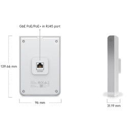 Punkt dostępowy Wi-Fi 6 2.4 GHz 5 GHz 573.5 Mbps + 4800 Mbps In-Wall UBIQUITI UQ-U6-IW