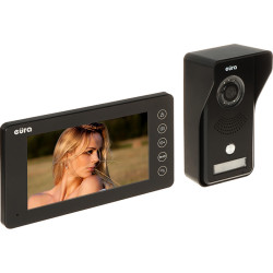 Set videointerfon 7 inchi cu post exterior aplicat și cititor de proximitate Eura VDP-76A3