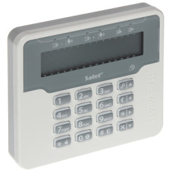 Tastatură pentru centrala de alarmă cu afișaj LCD și cititor de carduri de proximitate SATEL VERSA-LCDR-WH