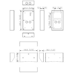 Overflatemontert boks for videodørtelefoner i VTO4202F-x-serien DAHUA VTM52R2