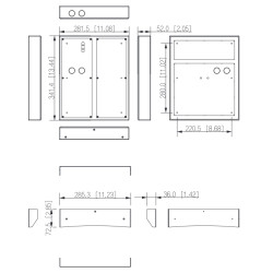 Overflatemontert boks med regnbeskyttelse for VTO4202F-x-serien DAHUA VTM56R6
