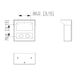 Paviršinis korpusas su apsauga nuo lietaus VTO4202F-x serijai DAHUA VTM75