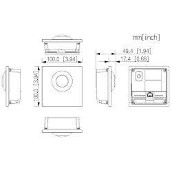 2 Mpx CMOSセンサー搭載IPビデオドアホン 視野角168.6° アルミニウム筐体 IP65 IK07 DAHUA VTO4201FB-P