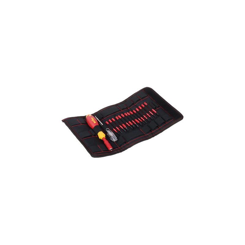 Poignée avec embouts interchangeables SlimVario 14 pièces 1000V Wiha WH-SFE/PACK-1/17/SLIMVARIO