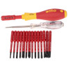 Poignée avec embouts interchangeables SlimVario 14 pièces 1000V Wiha WH-SFE/PACK-1/17/SLIMVARIO