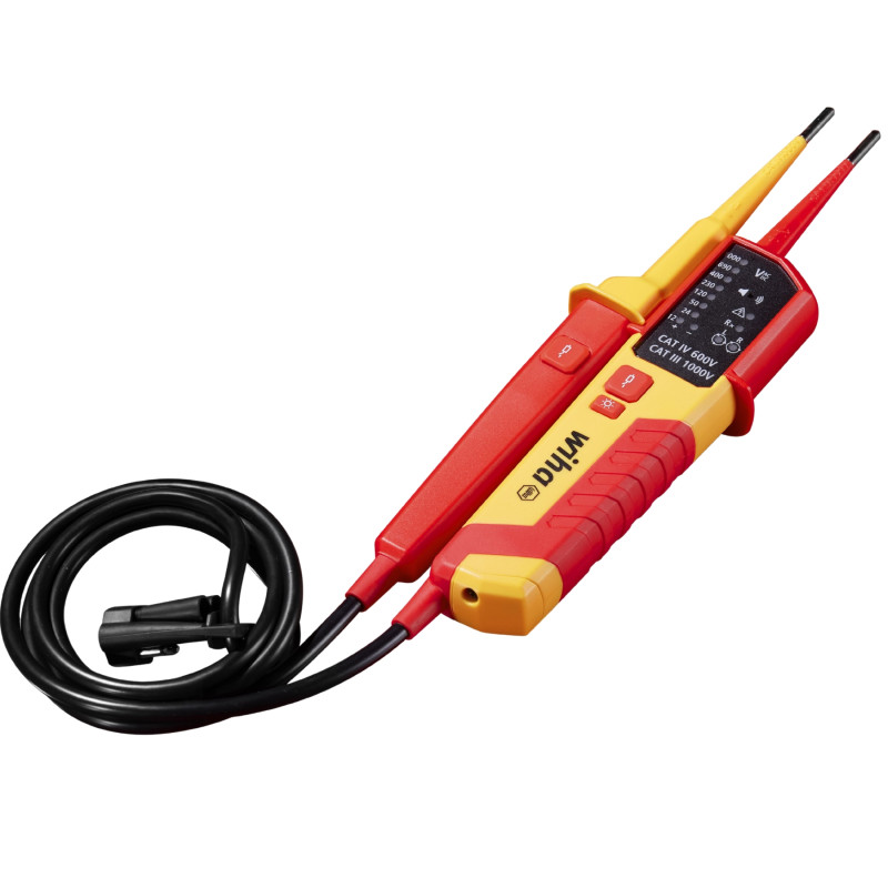 Δείκτης τάσης και σειράς φάσεων 12V-1000V AC / 1500V DC με φακό και δοκιμή RCD Wiha WH-VOLT-TEST/45216