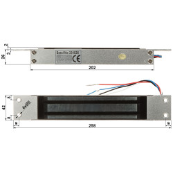 Fechadura eletromagnética de embutir 280kg 12V DC  ZEW-280