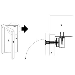 Electromagnet încastrat 280kg 12V DC  ZEW-280