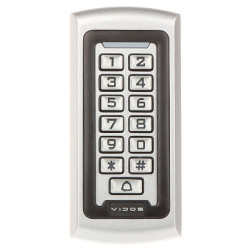 Кодовий замок зі зчитувачем RFID Unique 125kHz, антивандальний металевий корпус, IP65 VIDOS ZS42-1