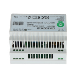 Font d'alimentació commutada per a carril DIN 15V DC 6.6A 99W regulació de tensió muntatge TS35 estabilitzada industrial POS DIN