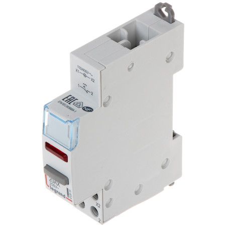 DIN ray montajlı 1x NC 20A lambalı tekli bistabil buton anahtarı devre kontrolü LEGRAND LE-412915