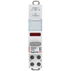 Kevrer bouton unel bistabil gant gouloù 1x NC 20A war reilhenn DIN evit kontrollañ kelc'hiadoù LEGRAND LE-412915