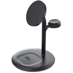 3合1 MagSafe感应充电器，适用于iPhone、Apple Watch和AirPods，快速无线充电座 Green Cell MSST-GC-3IN1-B