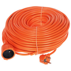 Single socket extension cord with earthing 50m orange 3x1.5mm2 16A garden construction Blow PS-3X1.5-50M/ORANGE