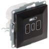 Тройно USB гнездо за зареждане A+C за вграждане черен модул стенно зарядно устройство 5V 3.4A бързо зареждане аксесоари Elektro-