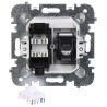 Dubbelt RJ45 UTP Kat.5e datoruttag infällt vitt LAN Ethernet Elektro-Plast Nasielsk SANTRA/4149-10/EPN