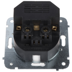 שקע חשמל 230V עם מטען USB 2.1A מותקן סמוי לבן עם הארקה ותריסי הגנה Elektro-Plast Nasielsk SANTRA/4188-10/EPN