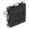Santra系列黑色ABS嵌入式单口HDMI插座IP20 4K全高清多媒体 Elektro-Plast Nasielsk SANTRA/4191-19/EPN