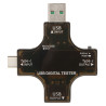 Multifunctional USB USB-C Micro USB Tester Voltage Current Power Capacity Meter LCD QC PD Spacetronik SP-UT01