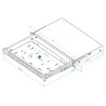 Fiberoptisk patchpanel 19 tum 1U 24 portar SC Duplex LC Quad utdragbar låda grå STALFLEX TFDP-19-1U-24D-SC-G