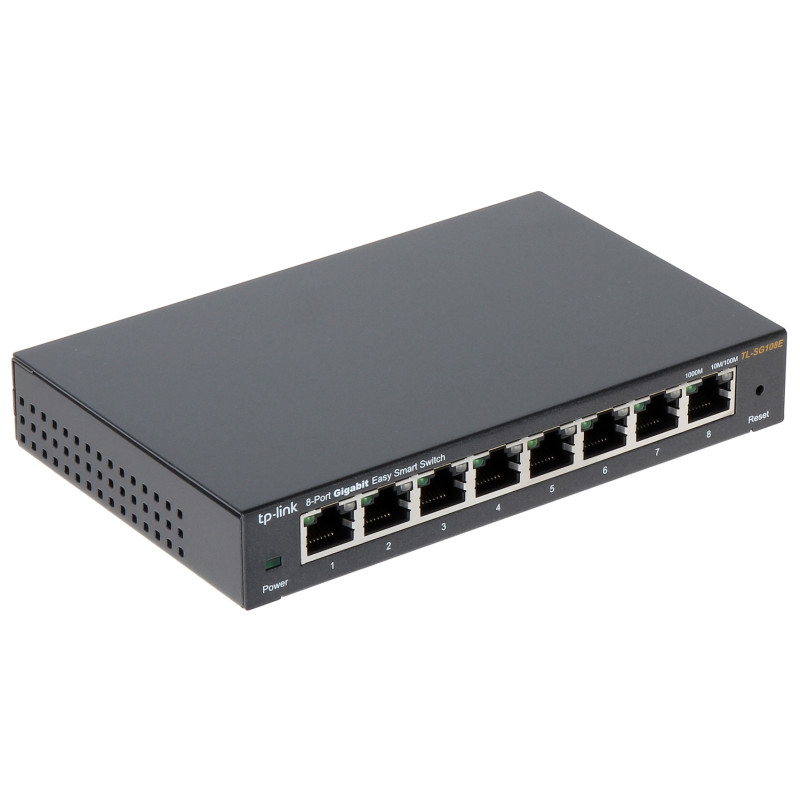 8-θυρος διακόπτης Gigabit Desktop Easy Smart RJ45 10/100/1000 Mbps Μεταλλικό περίβλημα Ενεργειακά αποδοτικός TP-LINK TL-SG108E
