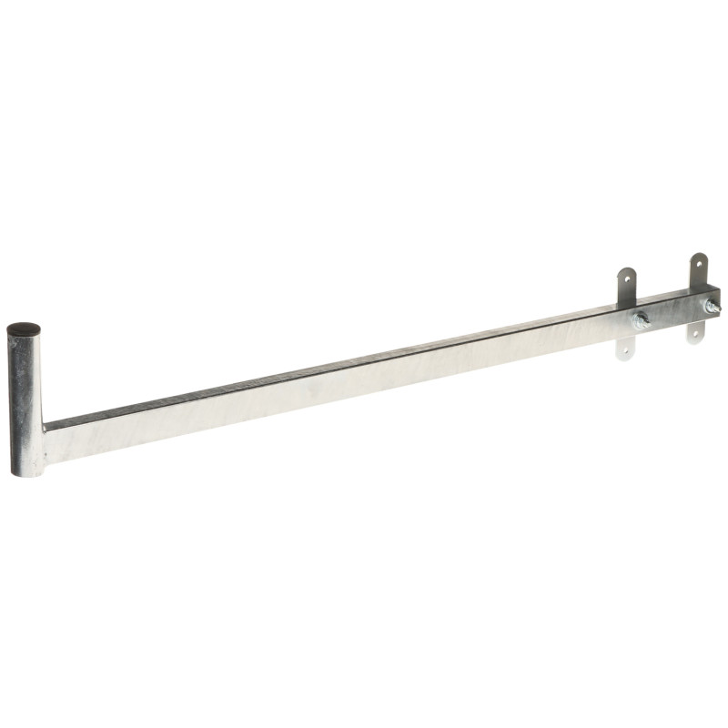 Seitlicher Wandhalter aus verzinktem Stahl für Antennen und Kameras L-124cm H-20cm D-44mm robuster Wandträger DELTA UML-43H120
