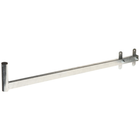 Seitlicher Wandhalter aus verzinktem Stahl für Antennen und Kameras L-124cm H-20cm D-44mm robuster Wandträger DELTA UML-43H120