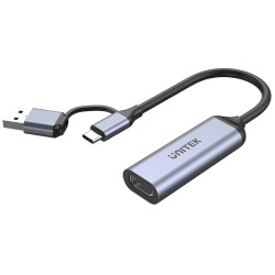 HDMI į USB-C 4K UHD vaizdo ir garso fiksavimo įrenginys vaizdo transliacijoms ir konferencijoms UNITEK V1167A