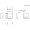 Inbouwbehuizing voor video-intercommodules VTO4202FB-x montagebox aluminium zwart DAHUA VTM79