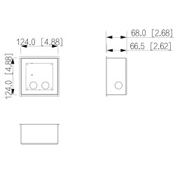 Inbouwbehuizing voor video-intercommodules VTO4202FB-x montagebox aluminium zwart DAHUA VTM79