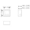 Inbouwbehuizing voor video-intercommodules VTO4202FB-x montagebox aluminium zwart DAHUA VTM79