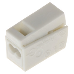 Осветителен бърз конектор електрическа клема 3-проводна пружинна скоба за лампи и полилеи бяла WAGO WAGO-224-112*P100