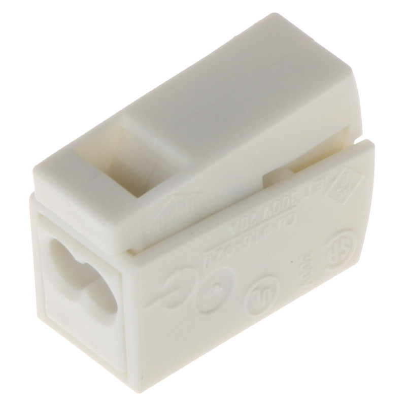 Осветителен бърз конектор електрическа клема 3-проводна пружинна скоба за лампи и полилеи бяла WAGO WAGO-224-112*P100