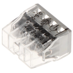 8-pólová rychlospojka pro drátové vodiče 0.5-2.5mm2 sada 50 kusů průhledné pouzdro PUSH WIRE Wago WAGO-2273-208*P50