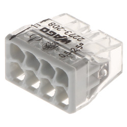 8-pólová rychlospojka pro drátové vodiče 0.5-2.5mm2 sada 50 kusů průhledné pouzdro PUSH WIRE Wago WAGO-2273-208*P50