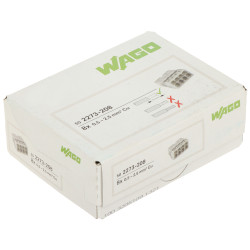 8-pólová rychlospojka pro drátové vodiče 0.5-2.5mm2 sada 50 kusů průhledné pouzdro PUSH WIRE Wago WAGO-2273-208*P50