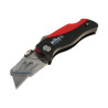 台形刃と予備刃収納部を備えたプロ仕様折りたたみ式カッター WIHA WH-KNIFE/45425