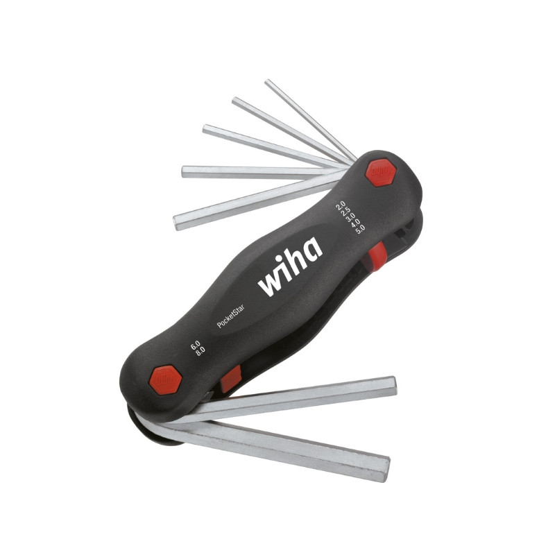 Metric Hex Key Set Hexagonal Allen Key Pocket Tool Professional Workshop Hand Tools WIHA WH-POCKETSTAR/23041