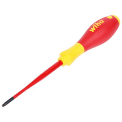 ไขควง Torx TR T15H 100 มม. SlimFix หุ้มฉนวน 1000V VDE GS แม่เหล็ก ระดับมืออาชีพ WIHA WH-SFE/T15H-100MM/SLIMFIX