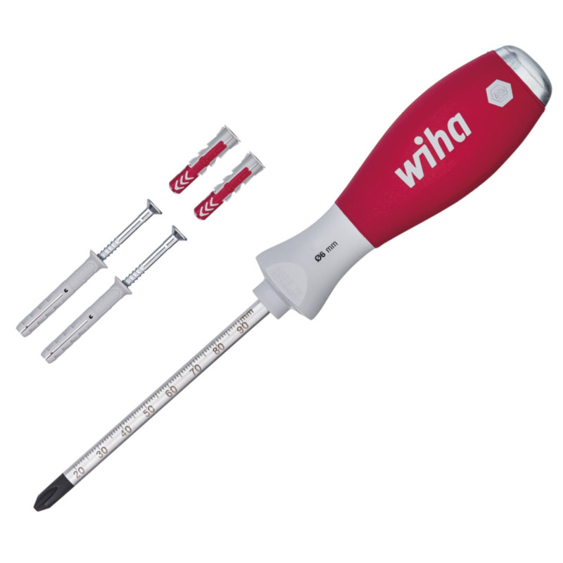 带PH2十字螺丝刀的绝缘敲击式打孔器 手动安装工具 WIHA WH-SOFTFINISH/41289