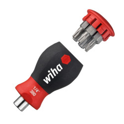 Multibit skrūvgriezis ar Torx uzgaļu magazīnu magnētisks rokturis rokas instrumentu komplekts īss ergonomisks WIHA WH-STUBBY/337