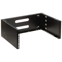 Επιτοίχια βάση RACK 19 ιντσών 4U βάθος 330mm μαύρη ατσάλινη με μεντεσέ για switch patchpanel STALFLEX WRH19-4U/4U-330B