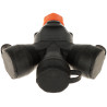 Presa mobile tripla 250V 16A IP54 IK08 Multipresa da cantiere e officina in gomma robusta Famatel XF188G-EPN