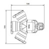 三位便携式插座 250V 16A IP54 IK08 建筑车间用坚固橡胶分线器 Famatel XF188G-EPN