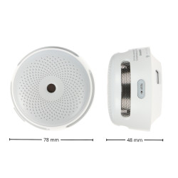 Autonómny fotoelektrický dymový hlásič požiarny senzor batéria 10 rokov certifikát EN14604 testovacie tlačidlo tichý X-SENSE XS0